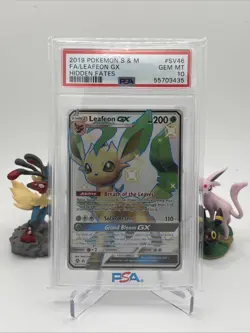 2019 Pokemon Sun & Moon Hidden Fates Full Art Leafeon GX PSA 10 #SV46/SV94 - Image 1