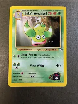 Pokemon Erika's Weepinbell 49/132 Gym Heroes Unlimited NM - Image 1