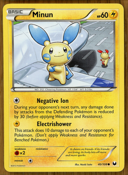 Minun - 40/108 ~ B&W Dark Explorers ~ Near Mint!! - Image 1