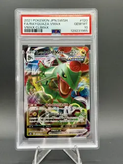 PSA 10 Gem Mint JPN Rayquaza VMAX s8b VMAX Climax 120/184 Pokemon - Image 1