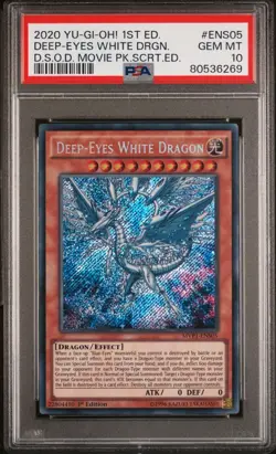 YuGiOh Deep-Eyes White Dragon MVP1-ENS05 Secret Rare 1st Edition PSA 10 Gem Mint - Image 1