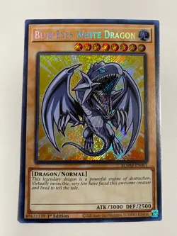 Blue-Eyes White Dragon BLMM-EN001 Secret Rare 1st Edition Near Mint Yugioh - Image 1