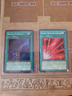 YUGIOH FAIRY METEOR CRUSH PSV + BLACK PENDANT MRL SUPER UNLIMITED ED LP 1996 - Image 1