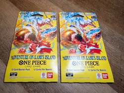 One Piece OP-15 Adventure on Kami’s Island 2 Booster Pack Lot Sealed - Image 1