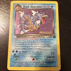 Dark Gyarados 8/82 Pre Release Team Rocket Holo Rare Pokemon Card - Image 1