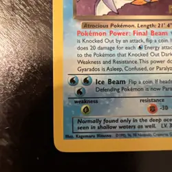 Dark Gyarados 8/82 Pre Release Team Rocket Holo Rare Pokemon Card - Image 4