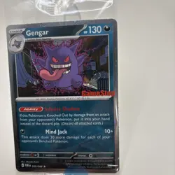 Pokemon Gengar Promo Holo Card GameStop Exclusive w/ DOUBLE SWIRL 🌀🌀 - Image 2