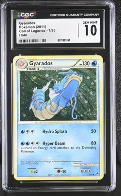 CGC 10 GEM MINT Gyarados 2011 Call of Legends 7/95 Holo Pokemon Card - Image 1