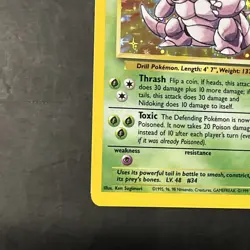 Nidoking 11/102 Holo Rare Base Set Pokemon Card Vintage WOTC Unlimited - Image 5