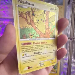Pokemon Pikachu DP16 Diamond & Pearl Black Star Promo Holo Basic 2007 Card - Image 5