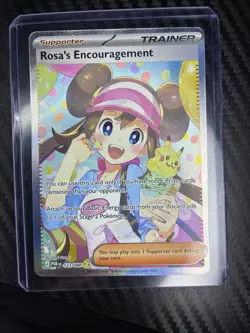 Pokemon Rosa's Encouragement Full Art Trainer-Supporter POR 123/088 Holo Card - Image 1