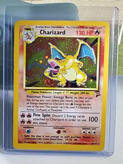 Charizard 4/130 Holo Rare Card Pokemon TCG Base Set 2 - Image 1