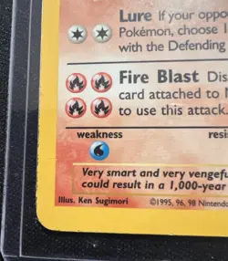 Ninetales Holo Rare Base Set 12/102 1999 Vintage Pokemon Card, Unlimited - Image 4