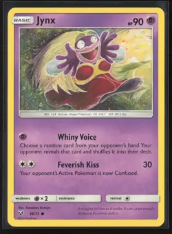Jynx Common Shining Legends 38/73 LP Pokemon Card - Image 1