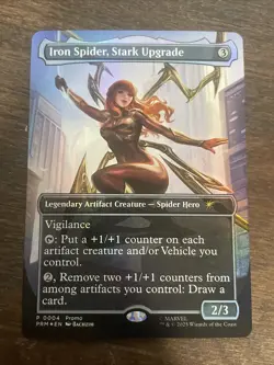 Iron Spider Stark Upgrade Borderless Foil MTG Marvel Spider-Man - Image 1