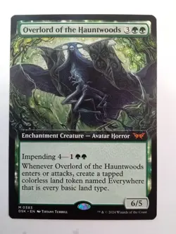 Overlord of the Hauntwoods 383 EXTENDED ART Duskmourn: House of Horror MTG - Image 1