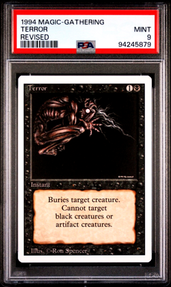 1994 MTG Magic the Gathering Revised Terror Vintage WOTC PSA 9 Mint POP 8 - Image 1