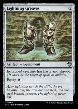 MTG Lightning Greaves ** Outlaws of Thunder Junction Commander ** English - Image 1