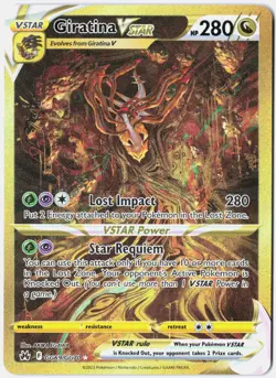 Pokemon*Giratina VSTAR X1 Secret Rare*NM GG69/GG70 Crown Zenith Galarian Gallery - Image 1