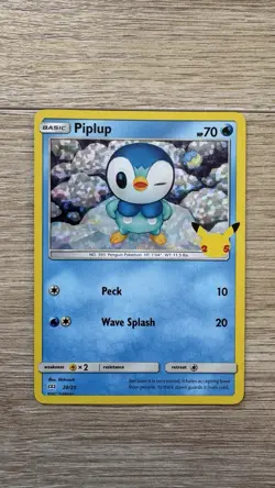 Pokemon Piplup 20/25 - McDonald's 25th Anniversary Promo Holo Card - Image 1