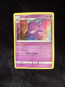 Pokemon Gengar Holo Rare Sm-Crimson Invasion 130HP 38/111 - Image 1