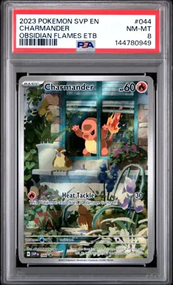 Pokemon TCG Charmander 044 Obsidian Flames Promo PSA 8 - Image 1