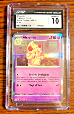 Alcremie Holo Rare #065 - CGC GEM MINT 10 - 2024 SV Stellar Crown - Pokemon TCG - Image 1