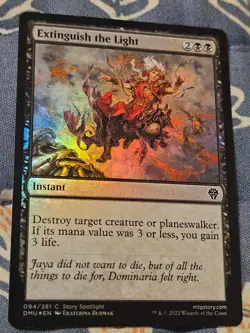 Extinguish the Light FOIL DMU MTG 94/281 Dominaria FOIL MTG Magic - Image 3