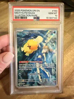 2025 POKEMON DRI EN MISTYS PSYDUCK ILLUSTRATION RARE- GEM MT PSA 10 - Image 1