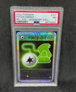 Pokemon Legendary Collection Potion Energy 101/118 Reverse Holo Fireworks PSA 7 - Image 1