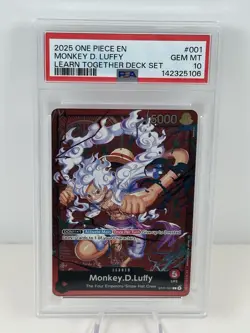 One Piece Monkey D Luffy ST21-001 Learn Together Deck Set- PSA 10 English - Image 1