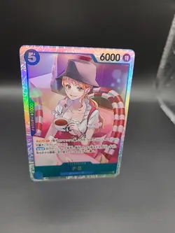 Nami OP11-054 SR A Fist of Divine Speed One Piece Card Japanese Foil - Image 2