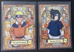 Naruto Sasuke SP Kayou Card Lot Stained Glass Rare NRSA01 SP-001/002 L5 - Image 1