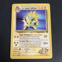 Lt. Surge's Jolteon 28/132 - Gym Challenge Unlimited non holo rare Pokemon card - Image 1