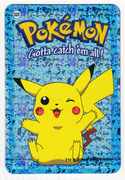 Pikachu #025 - Vintage Pokemon Vending Prism Holo Sticker Card 2000 Nintendo - Image 1