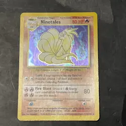 Ninetales 12/102 Holo Rare Base Set Pokemon Card Vintage WOTC Unlimited - Image 1