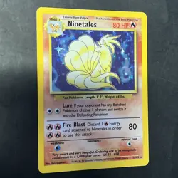 Ninetales 12/102 Holo Rare Base Set Pokemon Card Vintage WOTC Unlimited - Image 2