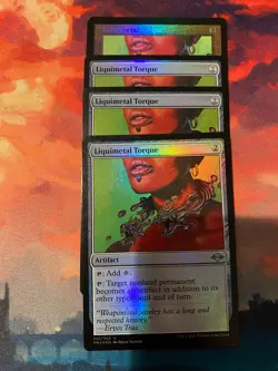 MTG Modern Horizons 2 Liquimetal Torque Foil x 4, One Retro Frame - Image 1