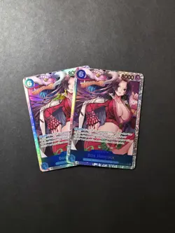 One Piece Card Game 2x Boa Hancock OP07-051 SR English NM/LP (See Description) - Image 1
