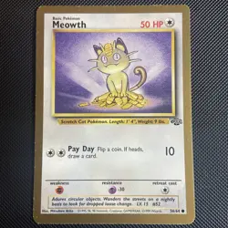 Meowth Jungle 56/64 - Gold Border US Promo Card - Pokemon Card TCG - NM/LP - Image 1