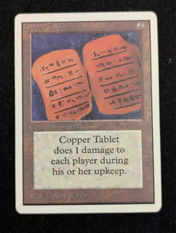 Copper Tablet - Unlimited - LP - Magic the Gathering - MTG - Artifact - Image 1
