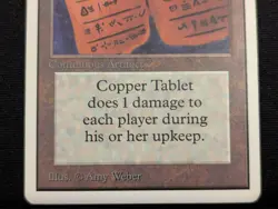 Copper Tablet - Unlimited - LP - Magic the Gathering - MTG - Artifact - Image 2