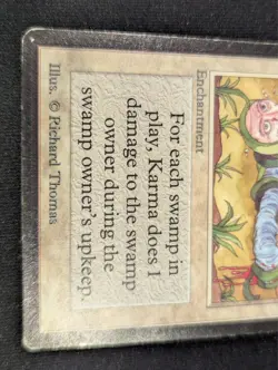 Karma - Beta - Uncommon - LP - MTG - Magic the Gathering - White - Enchant - Image 2