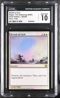 WRATH OF GOD 9th Edition Foil Rare CGC 10 MTG [Nostalgium] - Image 1