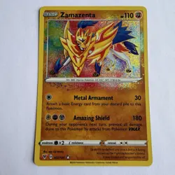 Pokemon TCG Zamazenta 102/185 SWSH Vivid Voltage Amazing Rare Holo English NM - Image 1