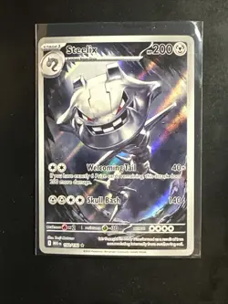 The Pokemon Steelix Me01: Mega Evolution Illustration Rare Holo 200 150/132 NM - Image 1