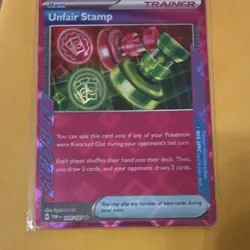 Pokemon Unfair Stamp ACE SPEC Rare 165/167 SV06 Twilight Masquerade Foil - Image 2