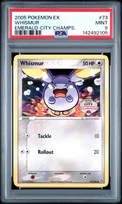 2005 POKEMON EX EMERALD CITY CHAMPIONSHIPS #73 WHISMUR PSA 9 - Image 1