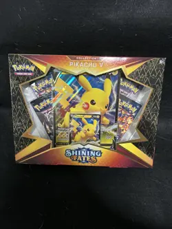 Pokemon NEW Factory Sealed 2021 Shining Fates Pikachu V Collection Box TCG - Image 1