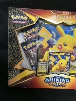 Pokemon NEW Factory Sealed 2021 Shining Fates Pikachu V Collection Box TCG - Image 2